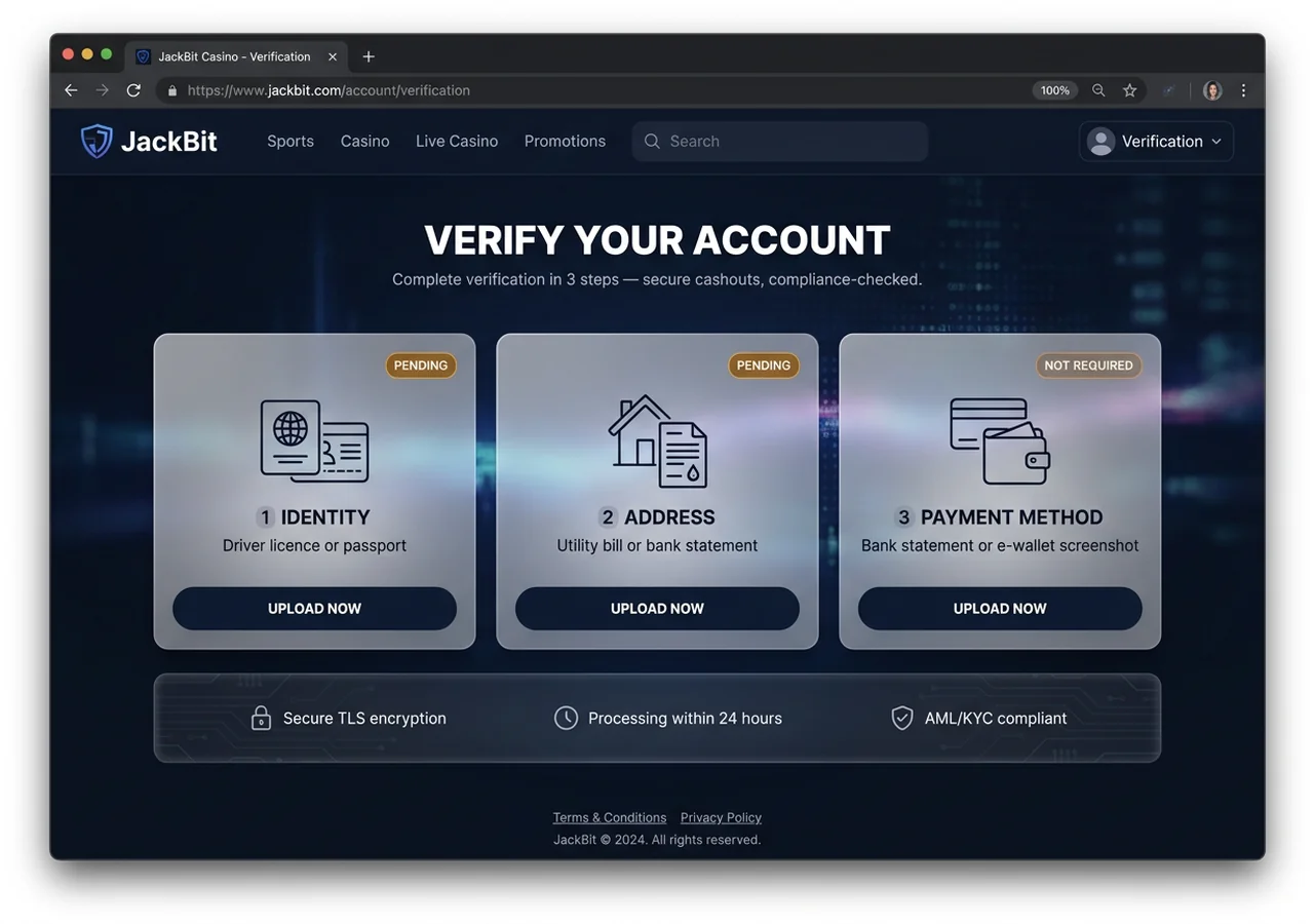 Account verification (KYC) – JackBit